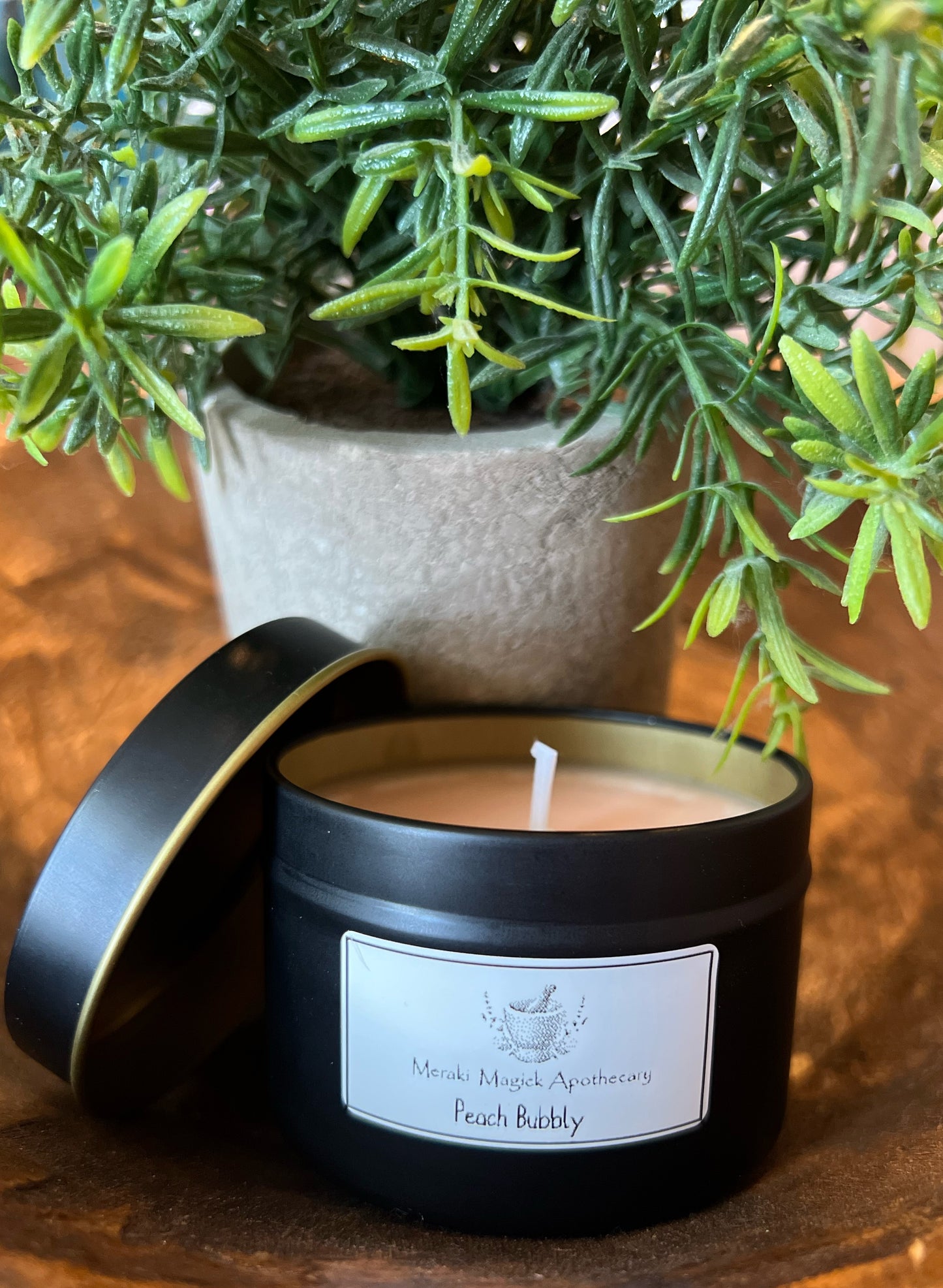 Peach Bubbly | Soy Wax Candle 4oz