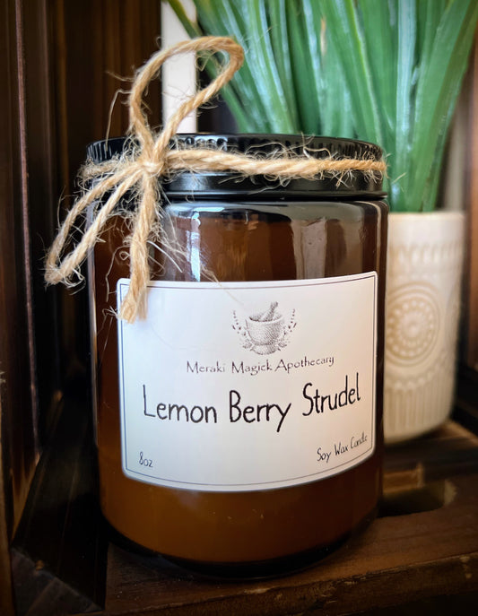 Lemon Berry Strudel | Soy Wax Candle 8oz